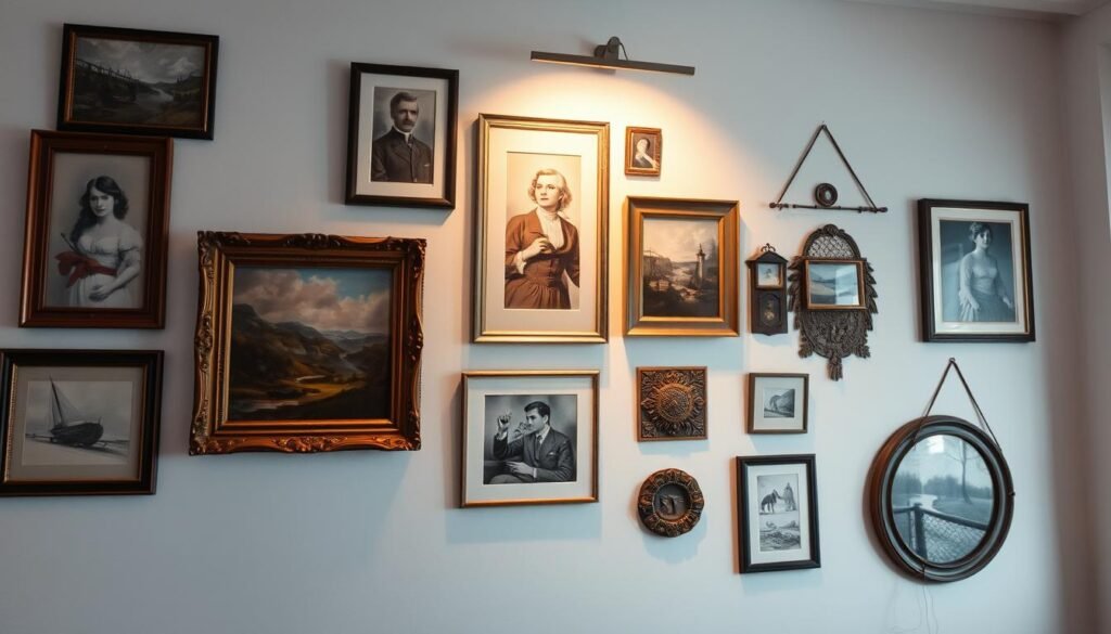 A well-curated and expertly preserved collection of timeless wall art pieces, illuminated by soft, natural lighting that casts a warm, inviting glow. The foreground features a delicate vintage frame housing a meticulously restored oil painting, while the middle ground showcases a dynamic mix of framed photographs, etchings, and hand-crafted wall hangings, artfully arranged to create a harmonious, gallery-like display. In the background, a pristine white wall provides a clean, minimalist backdrop, allowing the vibrant colors and intricate details of the artwork to take center stage. The overall atmosphere exudes a sense of refined elegance and timeless sophistication, perfectly capturing the essence of preserving and caring for cherished wall decor.