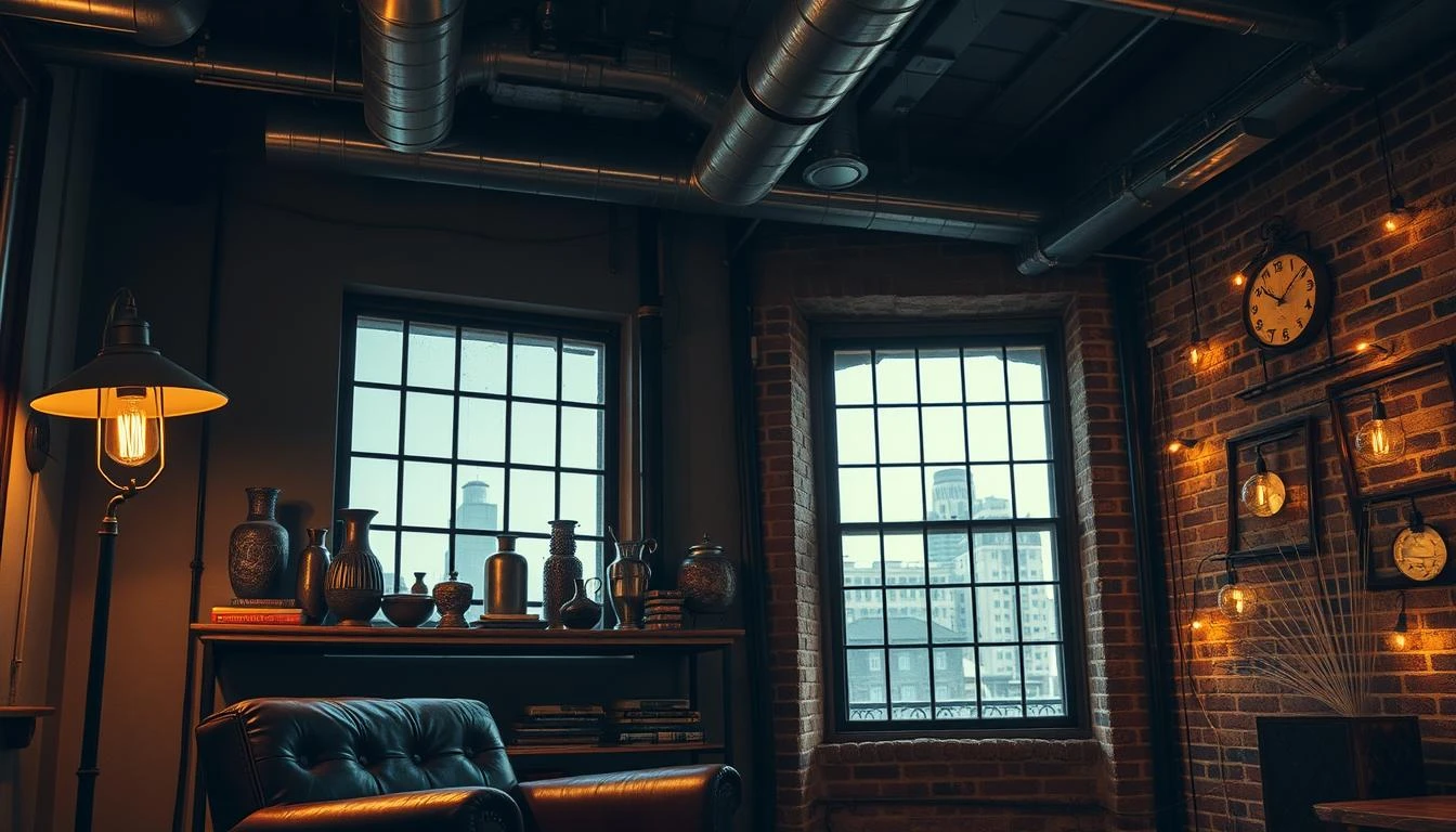Industrial-style decor elements for urban living rooms