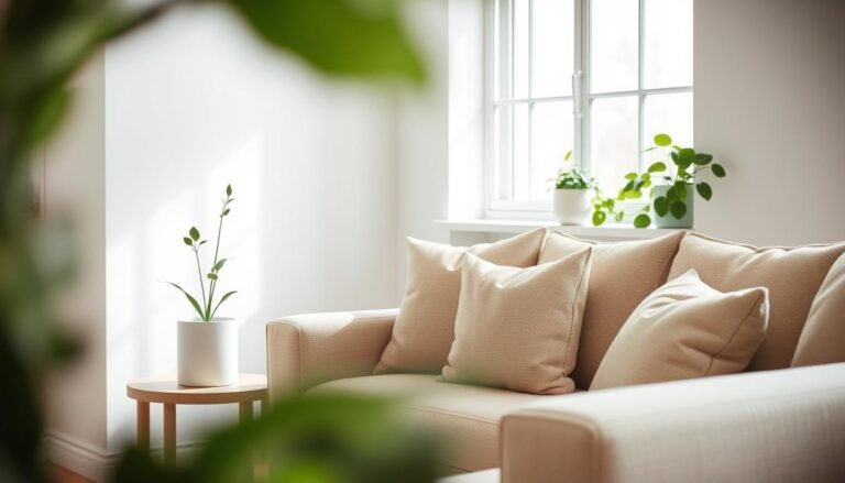 Using plants and greenery sparingly in minimalist decor